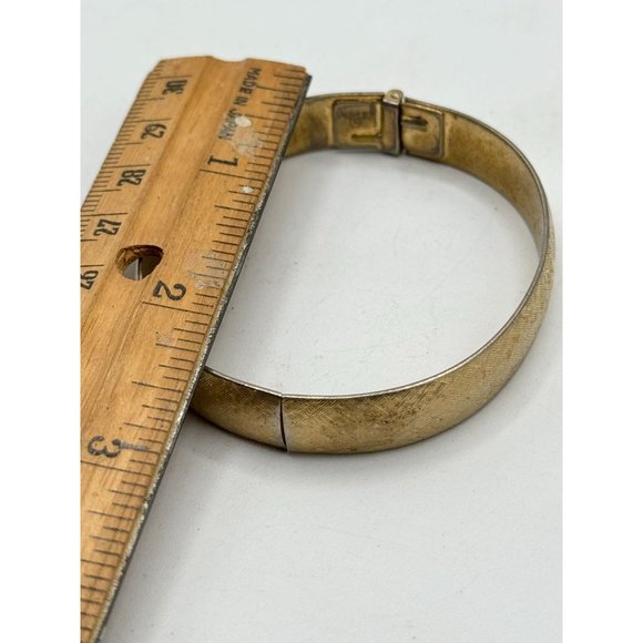 Vintage Monet Brushed Gold Bangle Bracelet - Picture 4 of 4